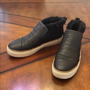 Toms Black Paxton Slip-On Faux Crocodile Sneakers